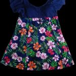 Floral printed plus size swimsuit